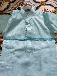 Sky Blue Colour Kurta Payjama Dupatta Set For Boys