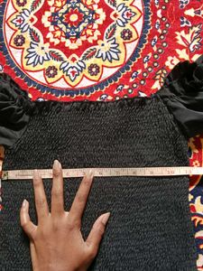 Smocked Black Top