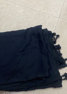 Elegant Black Saree with Printed Blouse