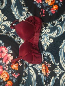 Maroon Padded Bra