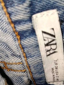 Zara Light Wash Wide Leg Jeans