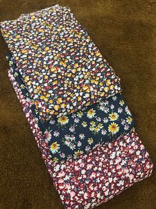 Floral Print Fabric - Set of 3