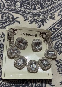 Crystal Studded Jewellery Set