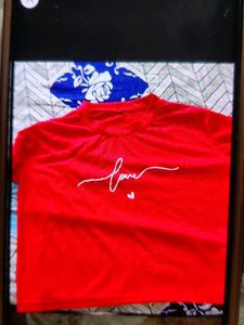 Red 'Love' Graphic T-Shirt