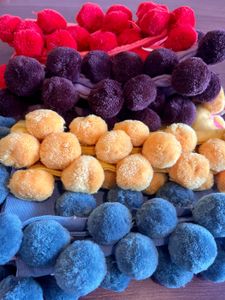 Colorful Pom-Pom Cushion Covers