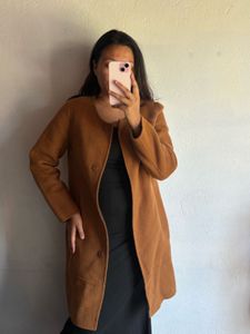 Cozy Brown Button-Up Coat