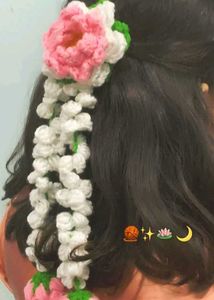 ✨Handmade Crochet Flower Hair Clip