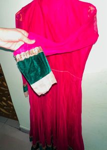 Beautiful Pink Ethnic Party wear Gown