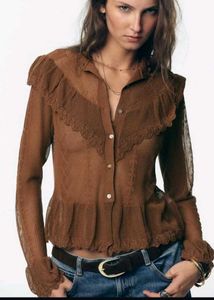 Brown Button-Up Knit Cardigan