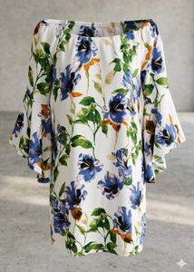 Chic Floral Print Off-the-Shoulder Dress