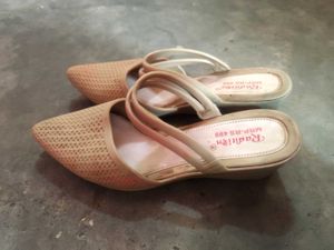 Stylish Nude Mesh Heels