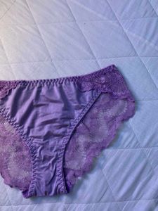 Purple Lace Trim Briefs
