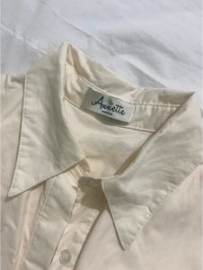 Cream Layered Short Sleeve Shirt