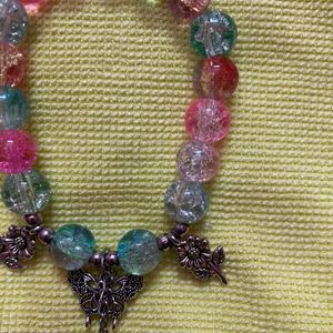 Charming Beaded Bracelet with Butterfly Charm
