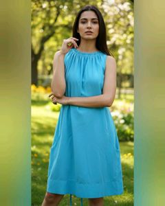 Sky Blue Casual Dress 🌩️