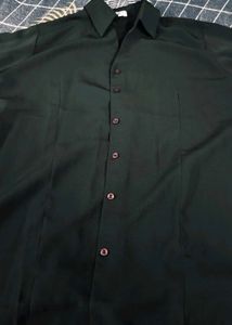 Classic Dark Green Button-Up Shirt