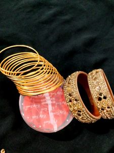 Golden Bangles Set Combo