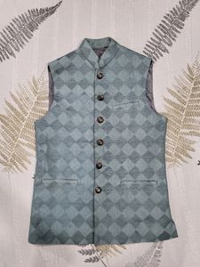 MEN Teal Ethnic Jacket