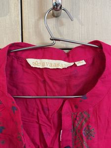 Vibrant Pink Sleeveless Kurta