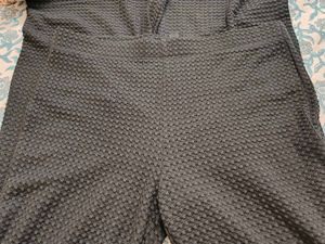 Crochet-look trousers