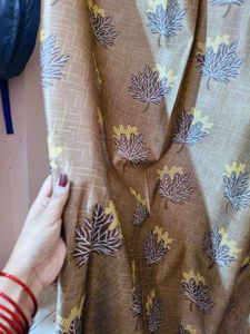 Stylish Leaf Print Curtains