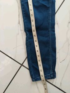 High Waisted Skinny Blue Jeans