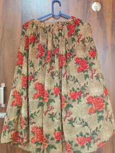 Boho Floral Print Maxi Skirt