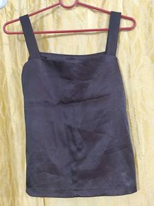 Satin Camisole Top (dark rose + burgundy colour)