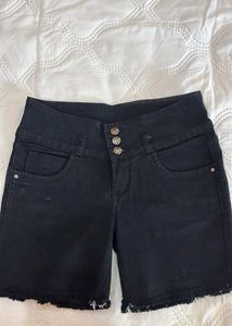 Stylish Black Denim Shorts