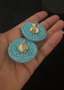 Handmade Crochet clip on earrings