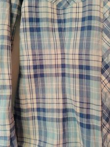 Blue Plaid Flannel Shirt