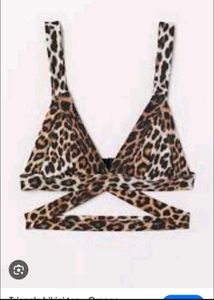 Leopard Print Triangle Bikini set