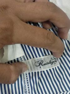 Striped Button-Up Shirt with Graphic