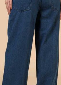 High-Waisted Wide-Leg Denim Jeans
