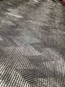 Elegant Silver Saree with Intricate Embellishments