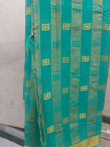 Beautiful Green &amp; Gold Saree