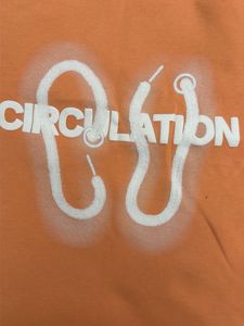 Orange 'Circulation' Graphic T-Shirt
