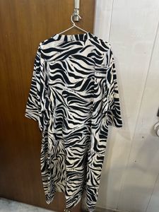 Stylish Zebra Print Midi Dress