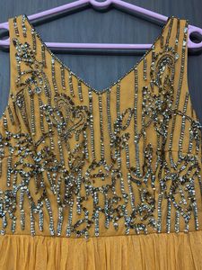 Stunning Embellished Orange Gown for L &amp; xl