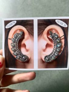 Boho Gemstone Ear Cuff Earrings