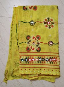 New Yellow Printed Dupatta For Women And Girls