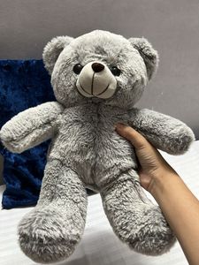 Cute Grey Teddy Bear Plush Toy