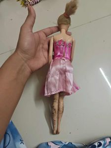 Cute Barbie Doll in Pink Dress