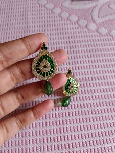 💯Grab For Free Beautiful Green Earrings