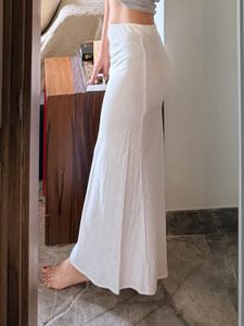Flowy White Maxi Skirt