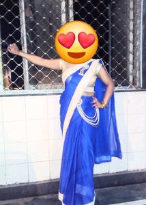 ready to where   Royal Blue Saree with Embellished