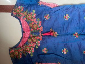 Embroidered hand work gown