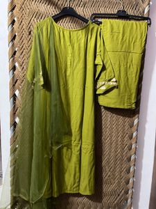 Elegant Olive Green Kurta Set