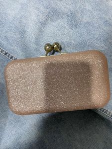 Sparkling Rose Gold Clutch Bag