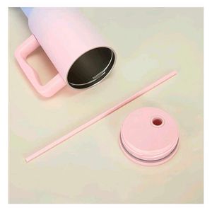 Insulated Tumbler With Straw 💙🩷